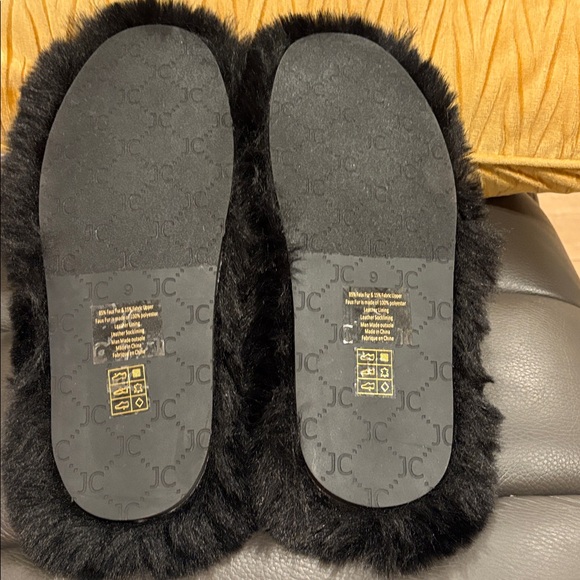 Leather Jeffrey Campbell Furry Slippers Size 9 - Picture 13 of 15